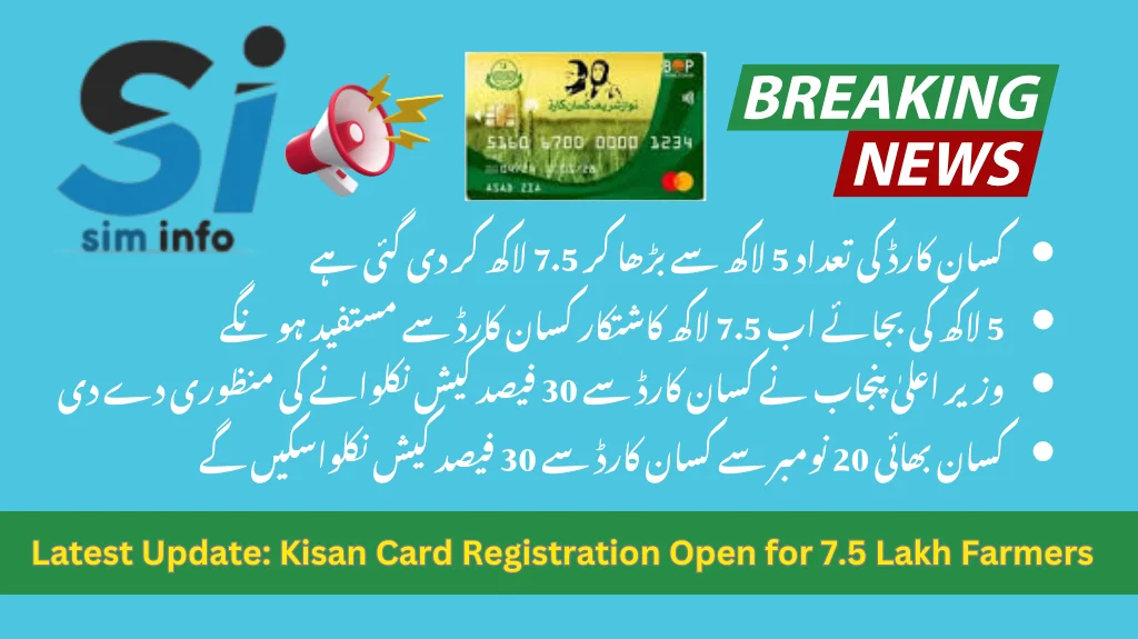 Latest Update: Kisan Card Registration Open for 7.5 Lakh Farmers